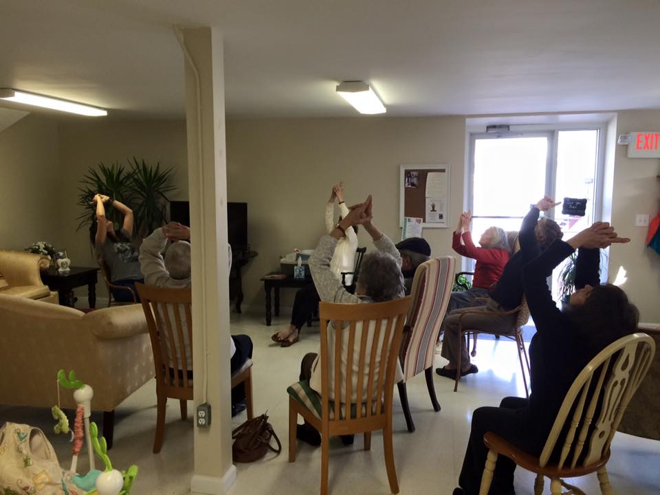 Chair Yoga at Old Glory Days, Adult Day Care Center, Sandy Hook, CT